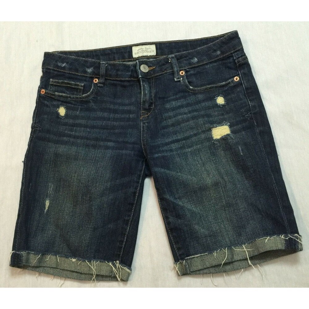 AEROPOSTALE WOMENS JEAND DISTRESSED SHORTS SIZE 5/6